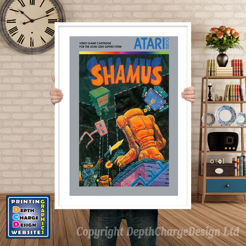 Shamus Atari 5200 GAME INSPIRED THEME Retro Gaming Poster A4 A3 A2 Or A1