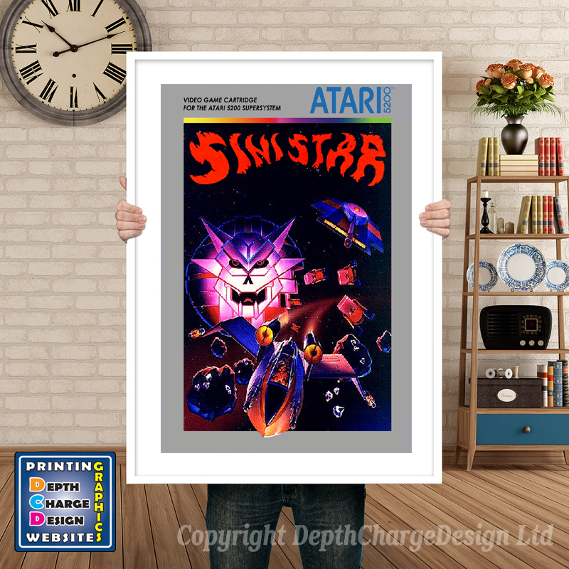 Sinister Atari 5200 GAME INSPIRED THEME Retro Gaming Poster A4 A3 A2 Or A1