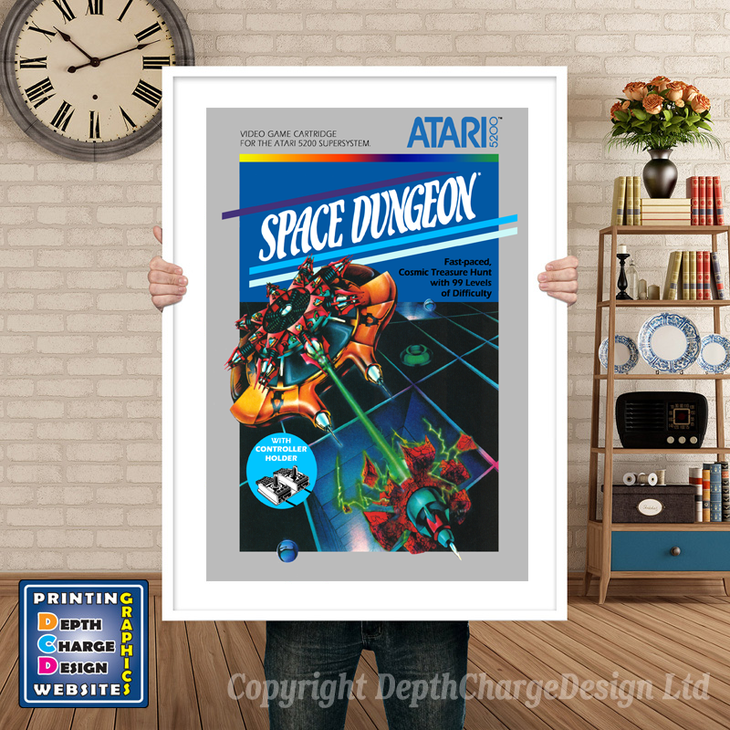 Space Dungeon Atari 5200 GAME INSPIRED THEME Retro Gaming Poster A4 A3 A2 Or A1
