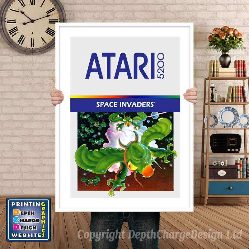 Space Invaders Atari 5200 GAME INSPIRED THEME Retro Gaming Poster A4 A3 A2 Or A1