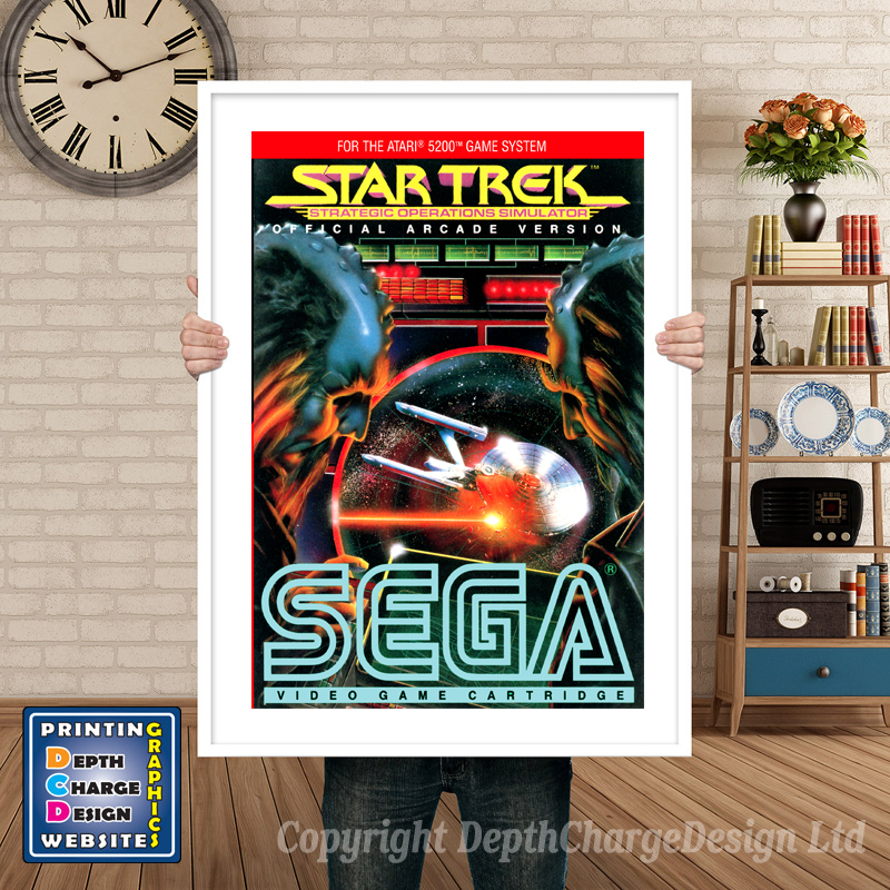 Star Trek Atari 5200 GAME INSPIRED THEME Retro Gaming Poster A4 A3 A2 Or A1
