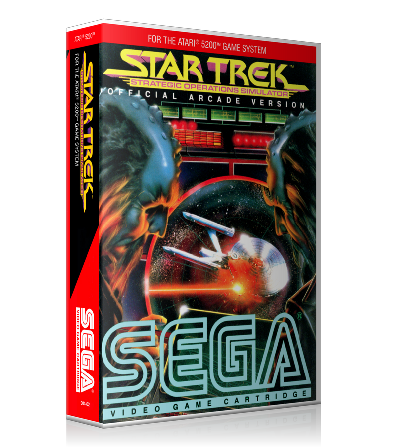 Atari 5200 Star Trek 2 Game Cover To Fit A UGC Style Replacement Game Case
