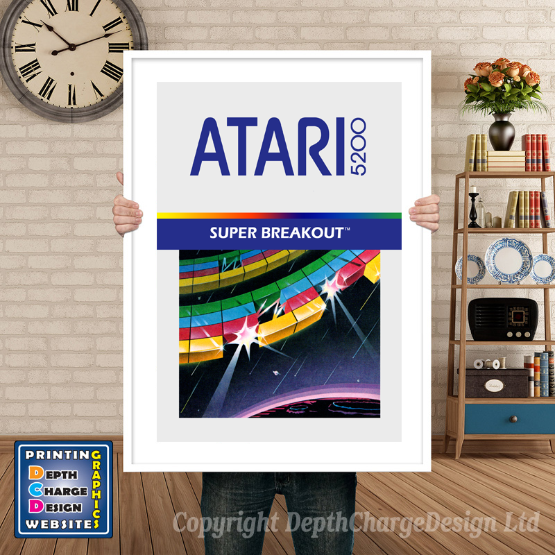Super Breakout Atari 5200 GAME INSPIRED THEME Retro Gaming Poster A4 A3 A2 Or A1