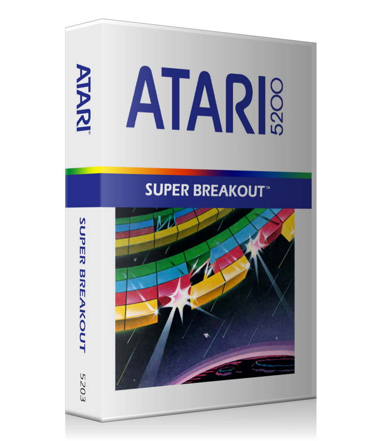 Atari 5200 Super Breakout 2 Game Cover To Fit A UGC Style Replacement Game Case