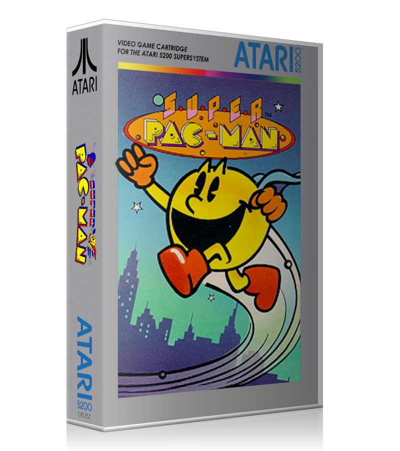 Atari 5200 Super Pacman Game Cover To Fit A UGC Style Replacement Game Case