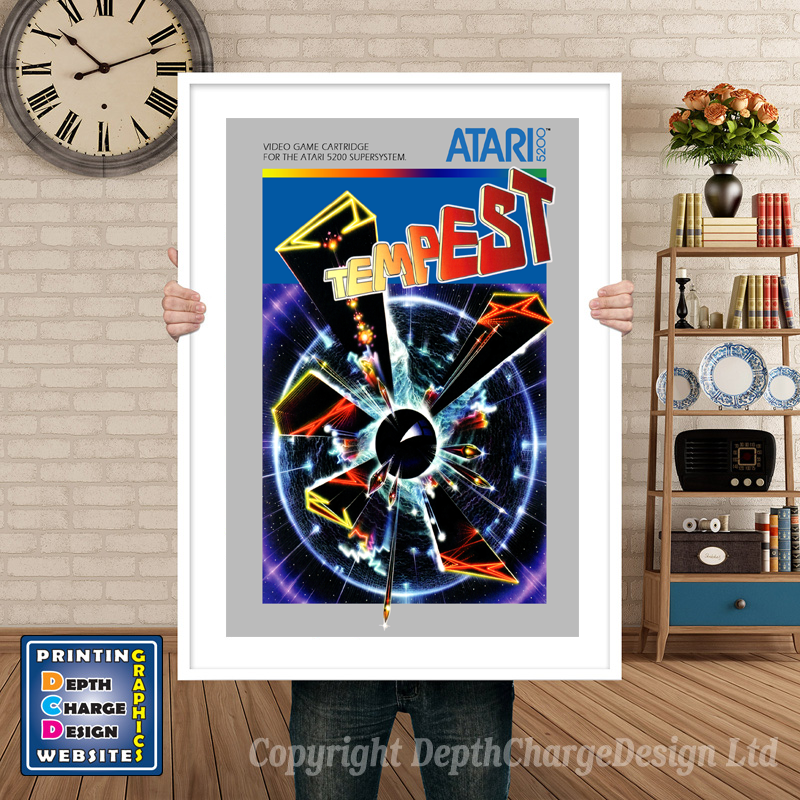 Tempest Atari 5200 GAME INSPIRED THEME Retro Gaming Poster A4 A3 A2 Or A1
