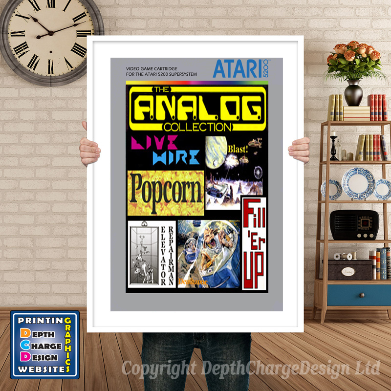 The Analog Collection Atari 5200 GAME INSPIRED THEME Retro Gaming Poster A4 A3 A2 Or A1