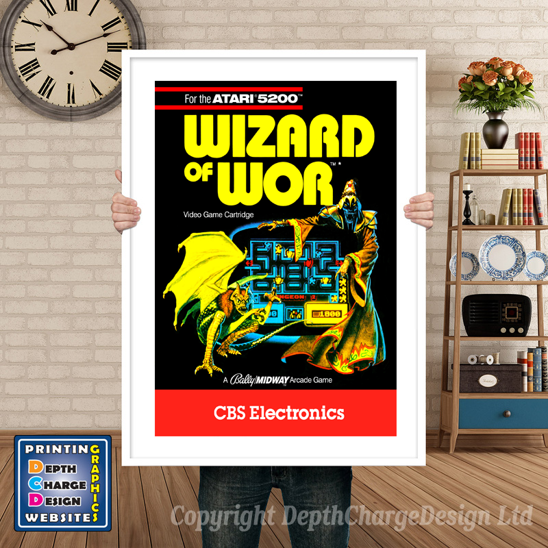 Wizard Of Wor Atari 5200 GAME INSPIRED THEME Retro Gaming Poster A4 A3 A2 Or A1