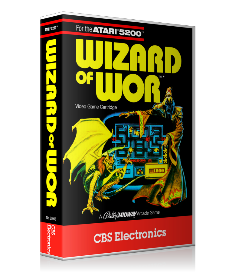 Atari 5200 Wizard Of Wor 2 Game Cover To Fit A UGC Style Replacement Game Case