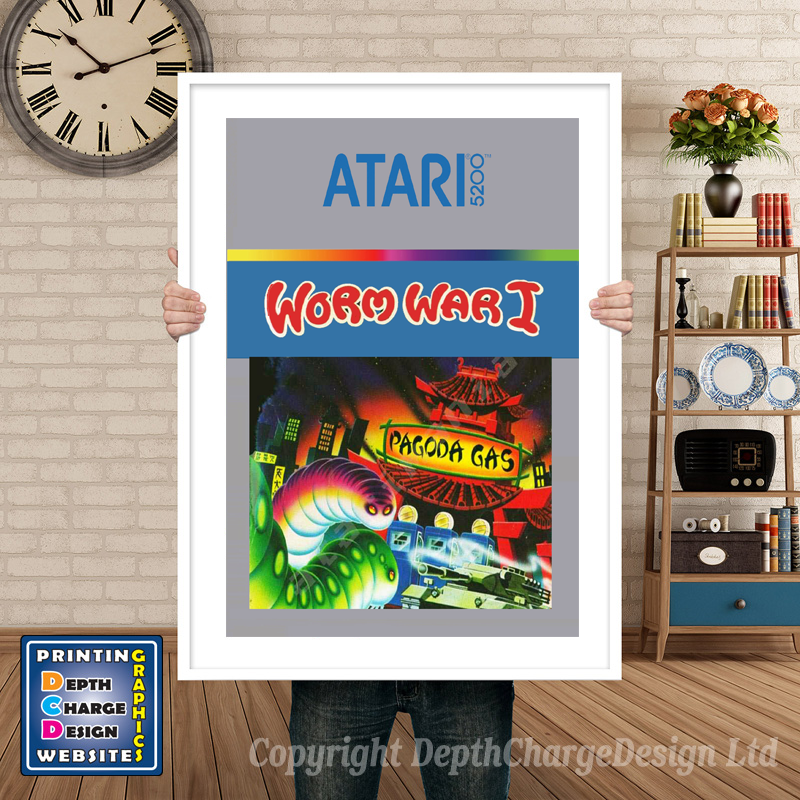 Worm Wari Atari 5200 GAME INSPIRED THEME Retro Gaming Poster A4 A3 A2 Or A1