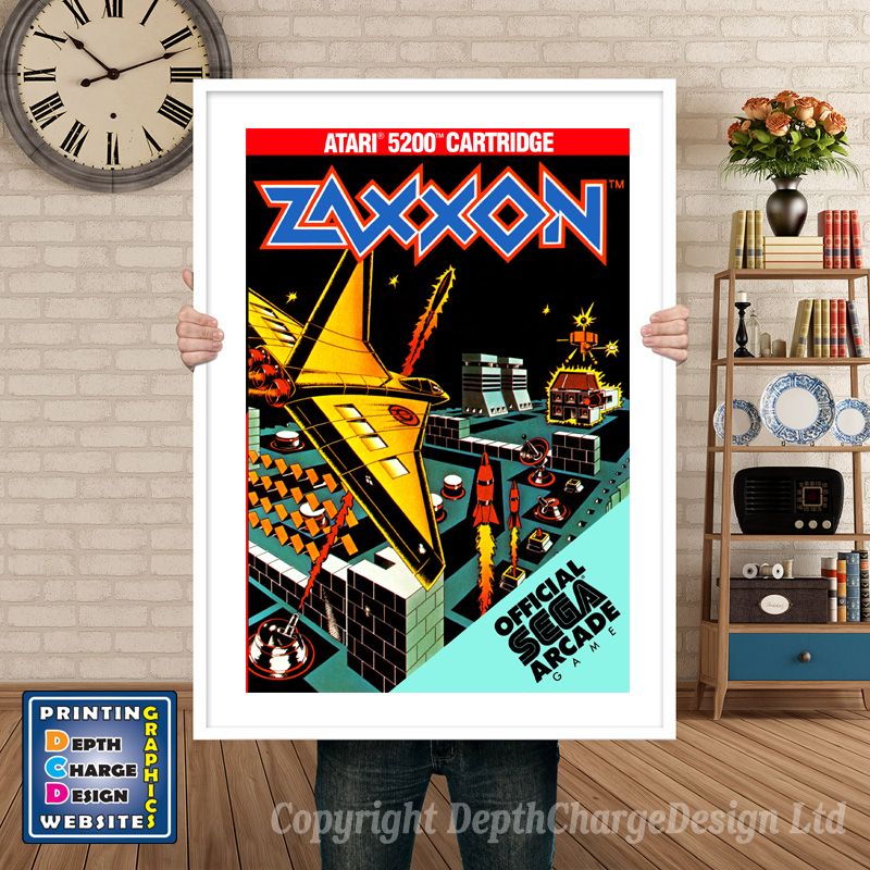 Zaxxon Atari 5200 GAME INSPIRED THEME Retro Gaming Poster A4 A3 A2 Or A1