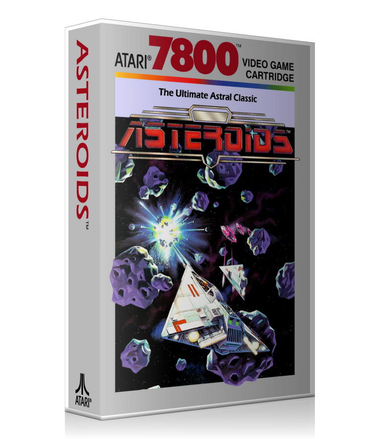 Atari 7800 Asteroids Game Cover To Fit A UGC Style Replacement Game Case