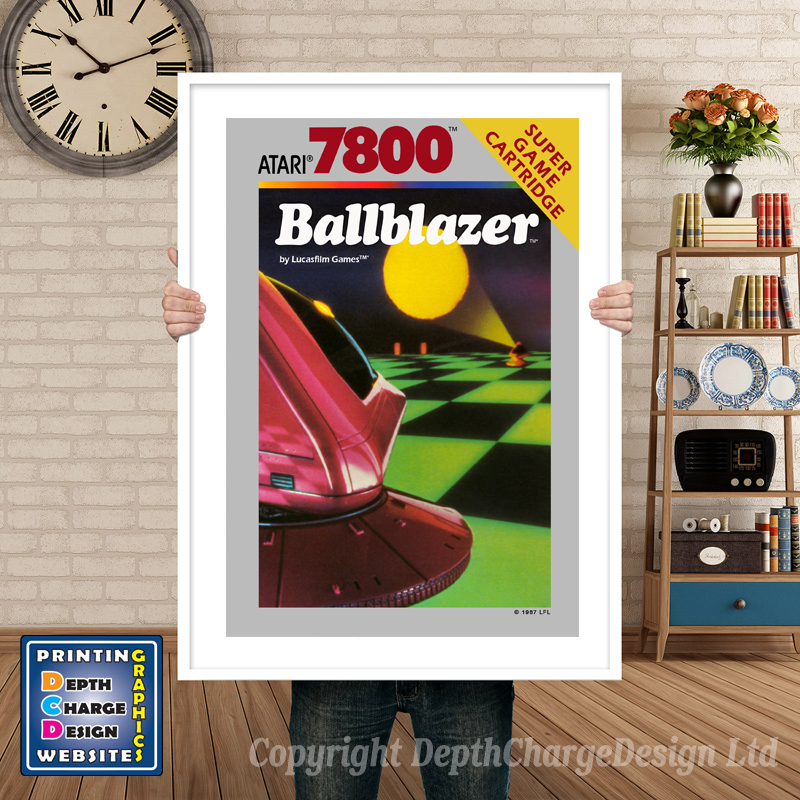 Ball Blazer_2 - Atari 7800 Inspired Retro Gaming Poster A4 A3 A2 Or A1