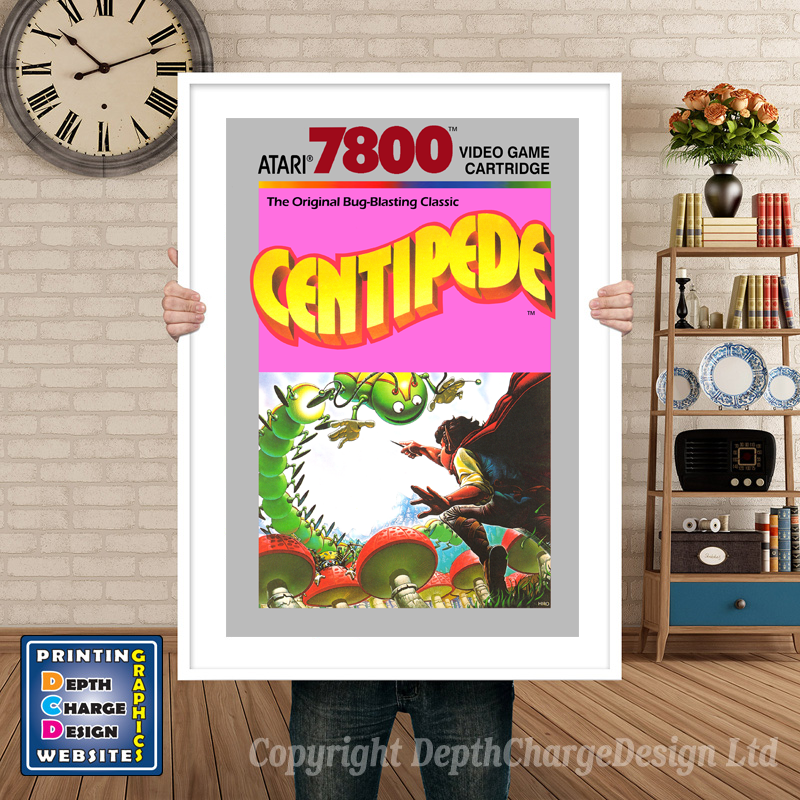 Centipede - Atari 7800 Inspired Retro Gaming Poster A4 A3 A2 Or A1