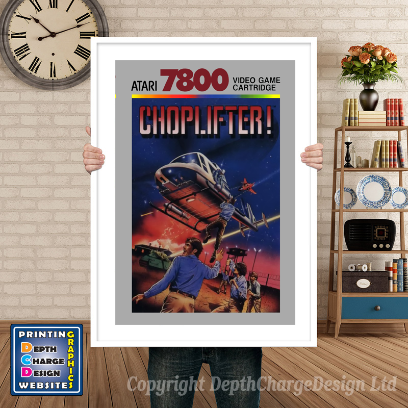Chop Lifter - Atari 7800 Inspired Retro Gaming Poster A4 A3 A2 Or A1