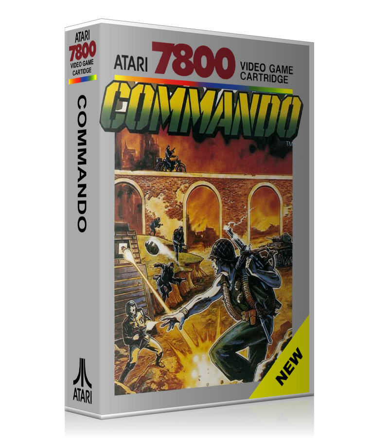 Atari 7800 Commando AU Game Cover To Fit A UGC Style Replacement Game Case