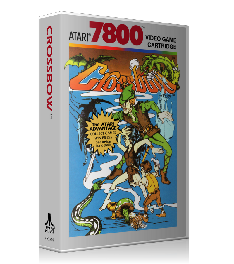 Atari 7800 Crossbow Game Cover To Fit A UGC Style Replacement Game Case