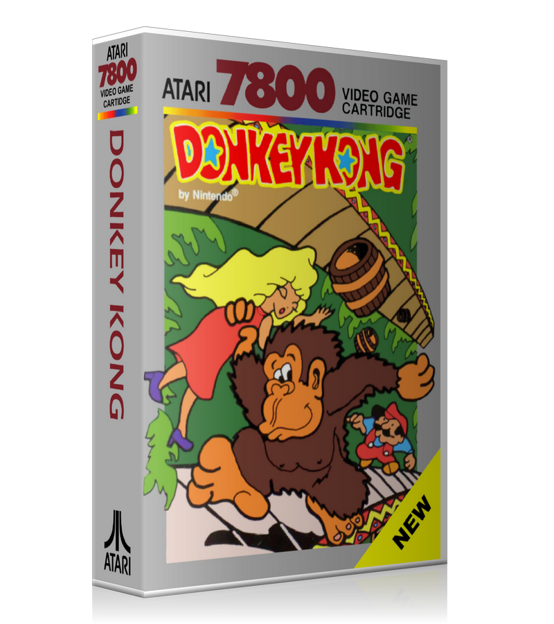 Atari 7800 Donkey Kong Game Cover To Fit A UGC Style Replacement Game Case