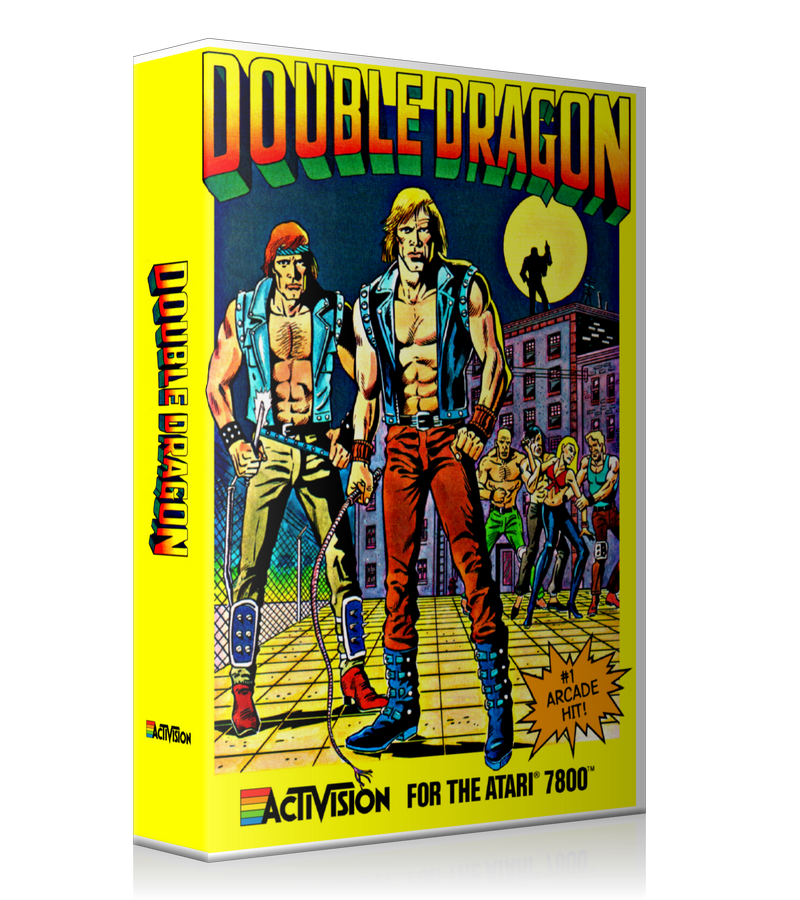 Atari 7800 Double Dragon Game Cover To Fit A UGC Style Replacement Game Case