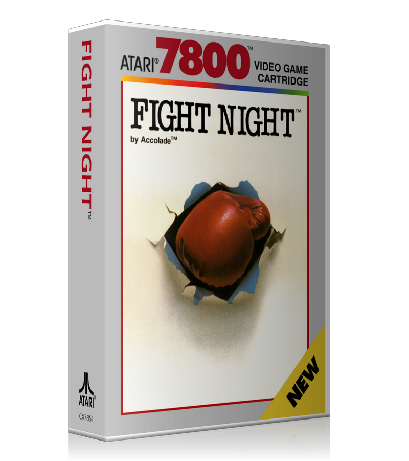 Atari 7800 Fight Night Game Cover To Fit A UGC Style Replacement Game Case