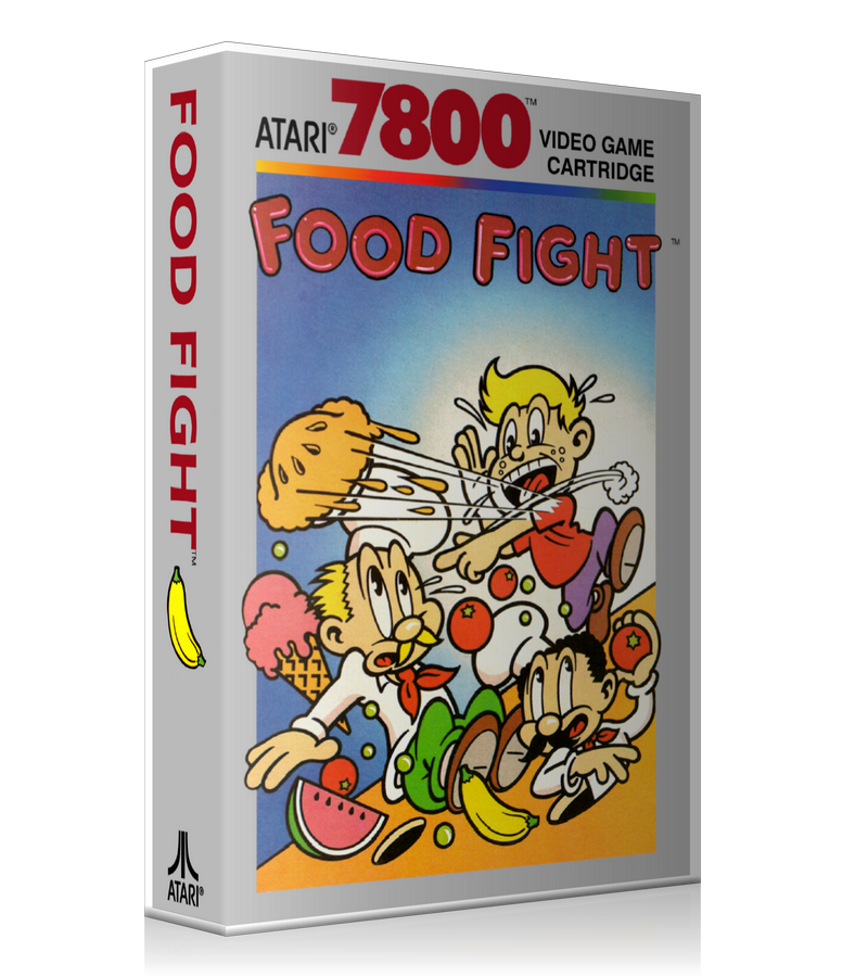 Atari 7800 Food Fight Game Cover To Fit A UGC Style Replacement Game Case