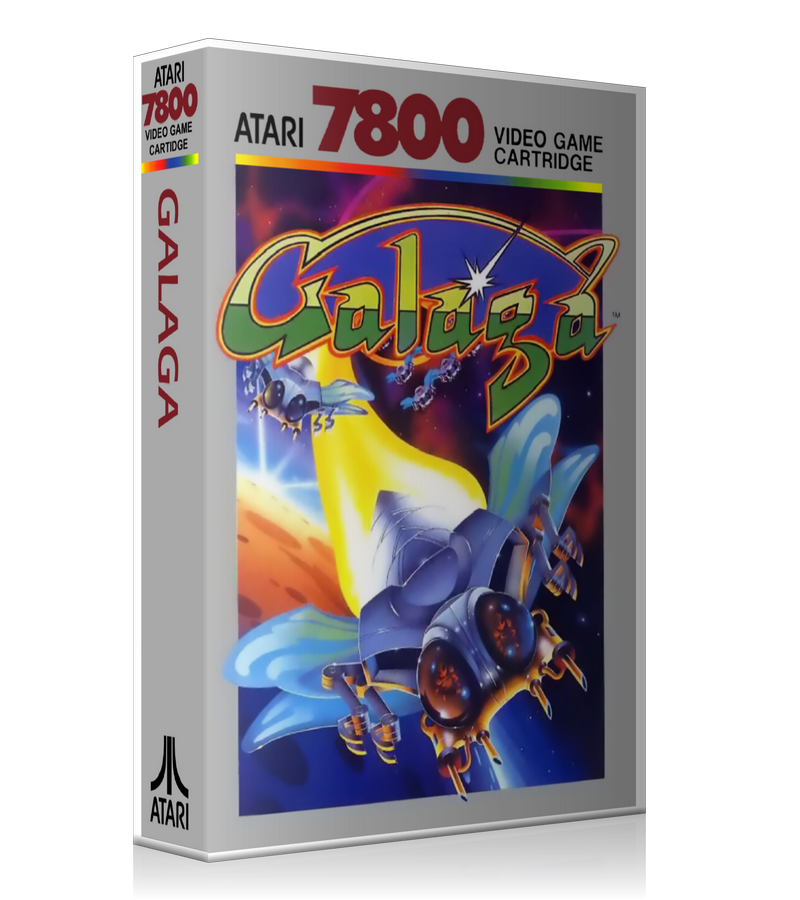 Atari 7800 Galaga Game Cover To Fit A UGC Style Replacement Game Case