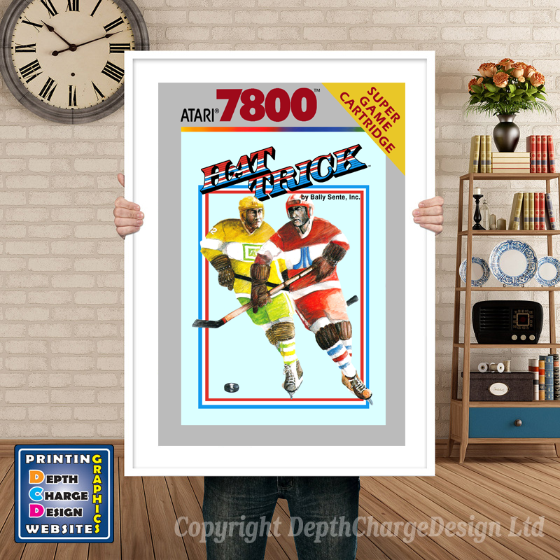 Hat Trick - Atari 7800 Inspired Retro Gaming Poster A4 A3 A2 Or A1