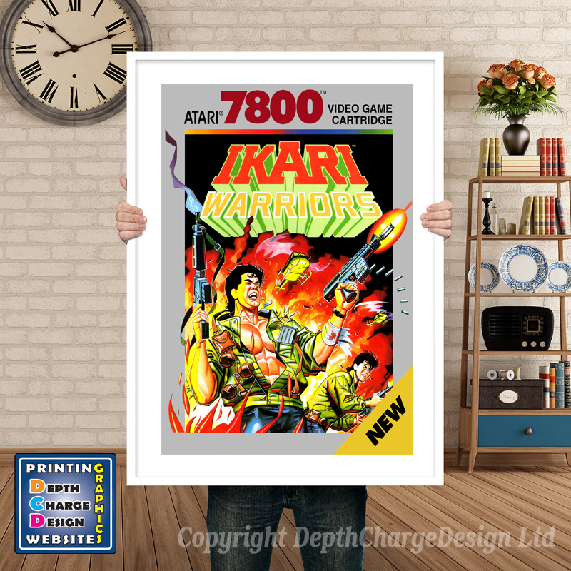 Ikari Warriors - Atari 7800 Inspired Retro Gaming Poster A4 A3 A2 Or A1