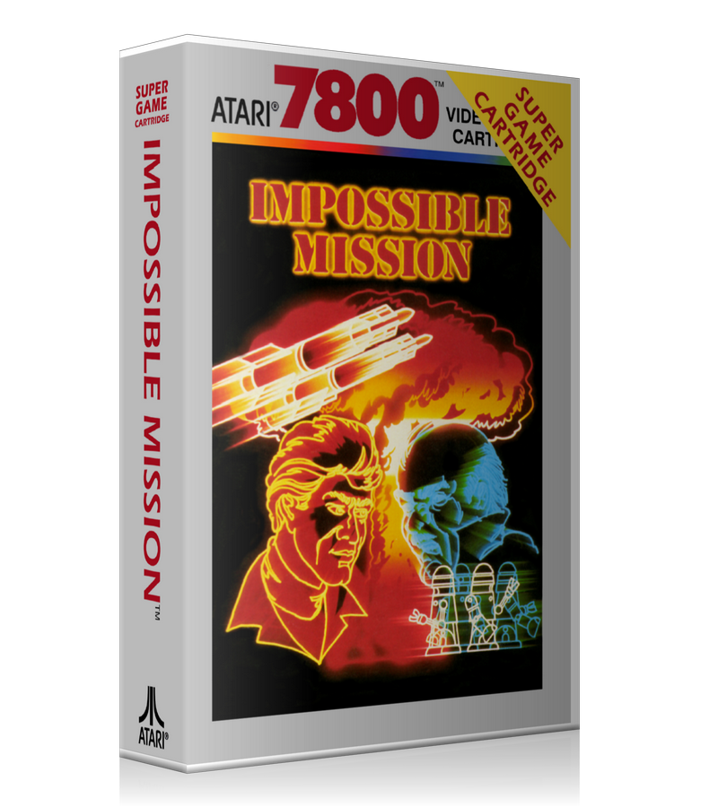 Atari 7800 Impossible Mission 2 Game Cover To Fit A UGC Style Replacement Game Case