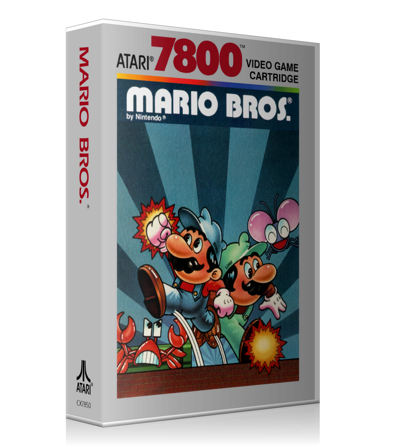 Atari 7800 Mario Bros Game Cover To Fit A UGC Style Replacement Game Case