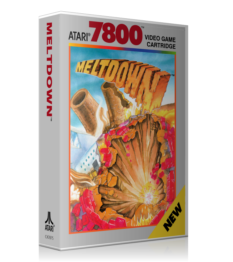 Atari 7800 Melt Down Game Cover To Fit A UGC Style Replacement Game Case