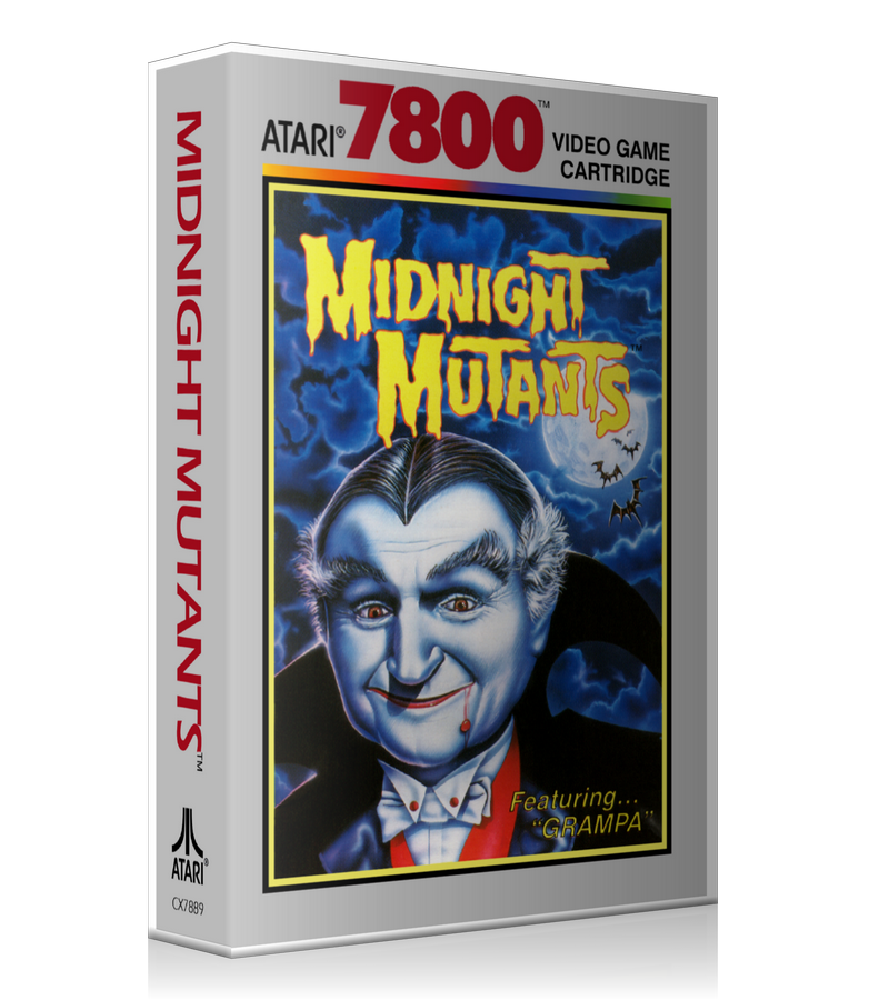 Atari 7800 Mid Night Mutants Game Cover To Fit A UGC Style Replacement Game Case
