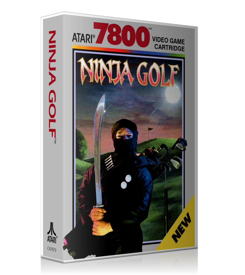 Atari 7800 Ninja Golf Game Cover To Fit A UGC Style Replacement Game Case