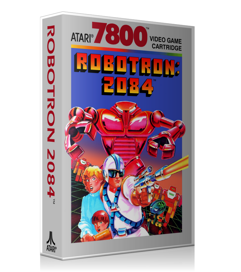 Atari 7800 Robotron2084 Game Cover To Fit A UGC Style Replacement Game Case