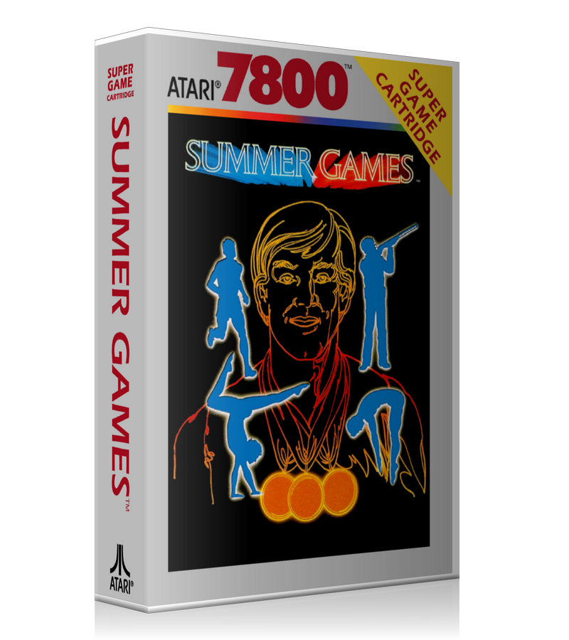 Atari 7800 Summer Games Game Cover To Fit A UGC Style Replacement Game Case
