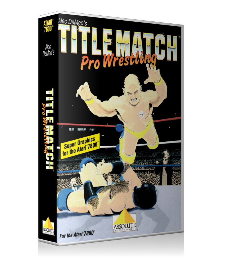 Atari 7800 Title Match Pro Wrestling Game Cover To Fit A UGC Style Replacement Game Case