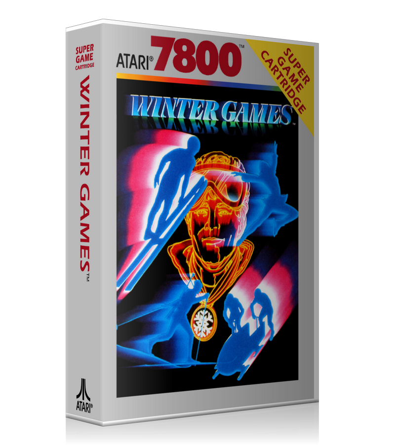 Atari 7800 Winter Games Game Cover To Fit A UGC Style Replacement Game Case