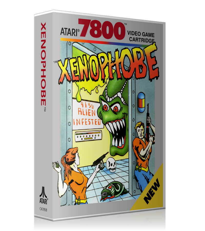 Atari 7800 Xenophobe Game Cover To Fit A UGC Style Replacement Game Case