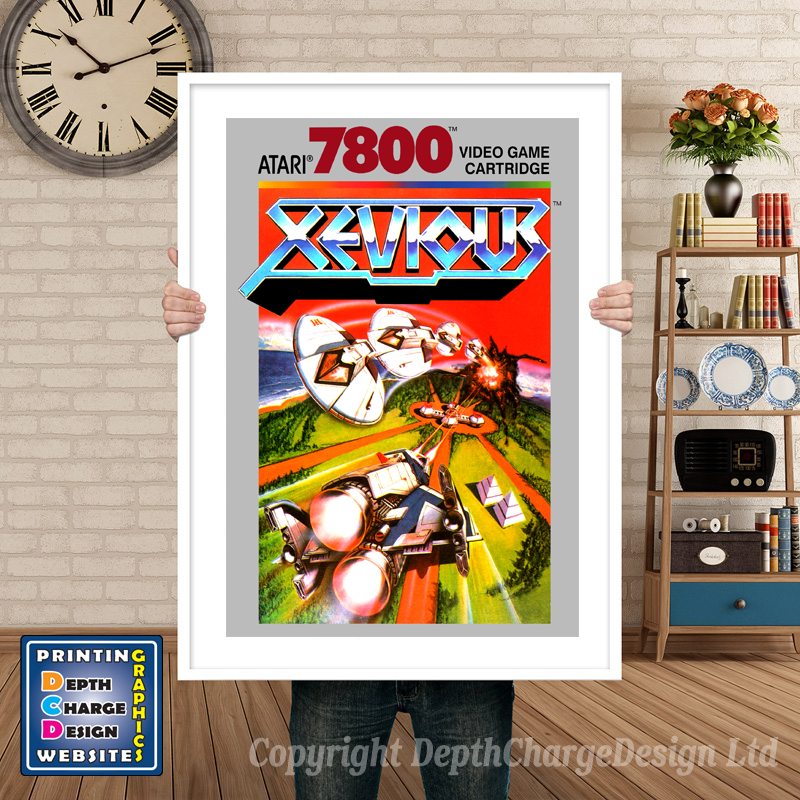Xevious - Atari 7800 Inspired Retro Gaming Poster A4 A3 A2 Or A1