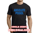 Absolute Pissed Blue Custom Stag T-Shirt - Any Name - Party Tee
