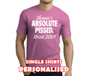 Absolute Pissed White Custom Stag T-Shirt - Any Name - Party Tee