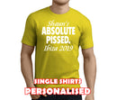 Absolute Pissed White Custom Stag T-Shirt - Any Name - Party Tee