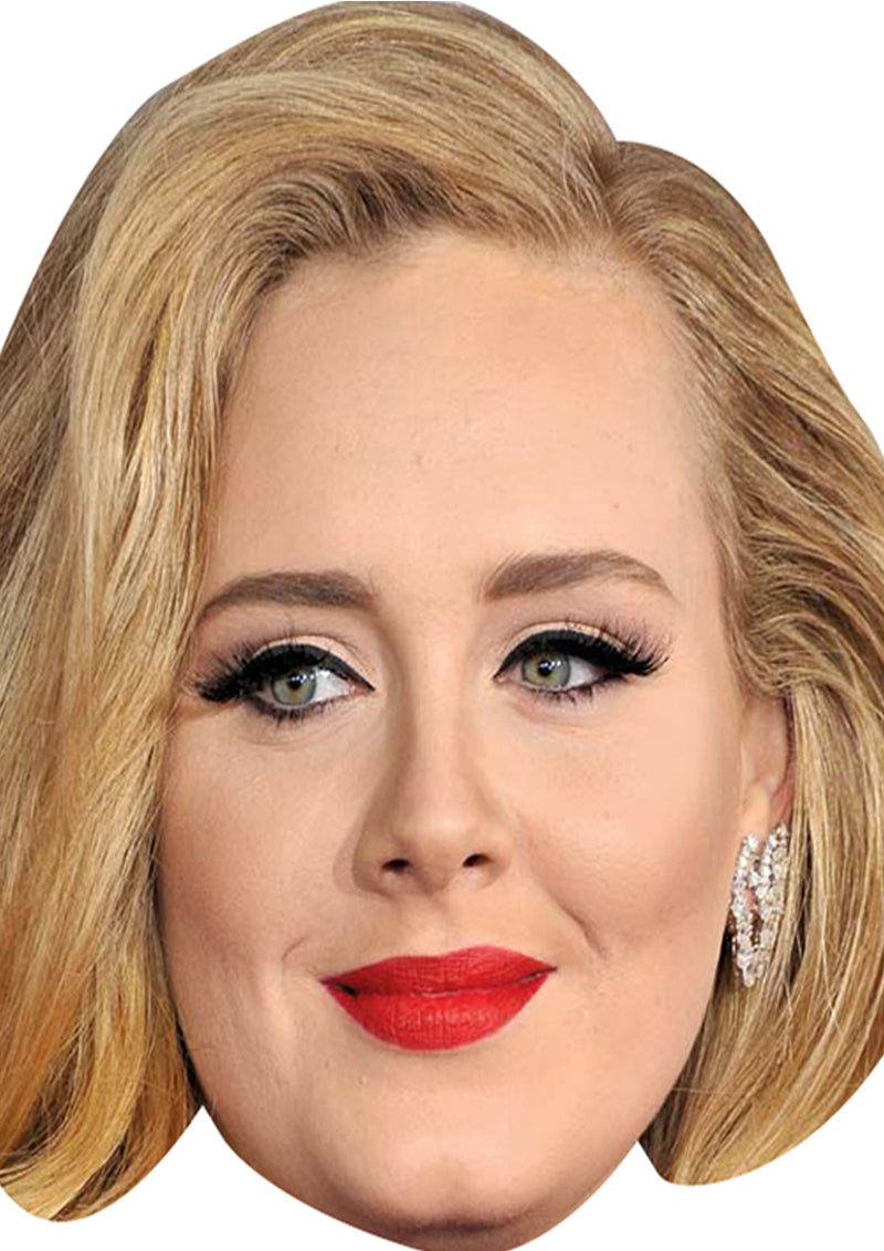 Adele 2020 Music Dress Cardboard Celebrity Party Face Mask