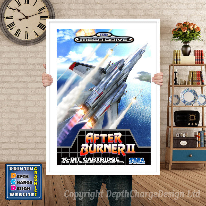 Afterburner2 Eu - Sega Megadrive Inspired Retro Gaming Poster A4 A3 A2 Or A1