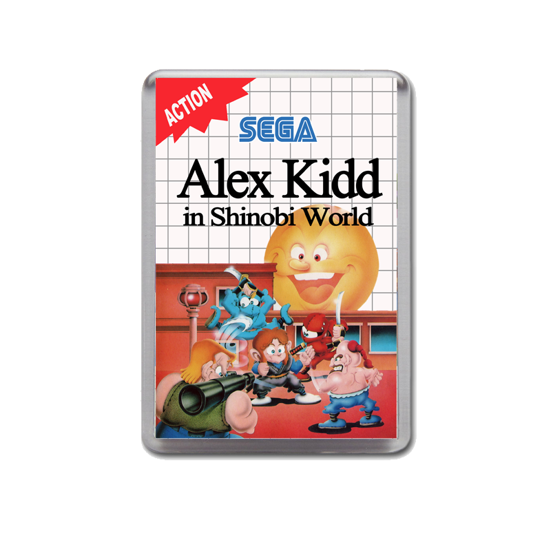 Alex Kidd Shinobi World Sega Master System Game Inspired Fridge Magnet