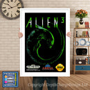 Alien3 - Sega Megadrive Inspired Retro Gaming Poster A4 A3 A2 Or A1