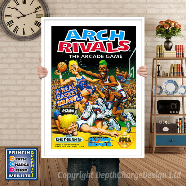 Archrivals - Sega Megadrive Inspired Retro Gaming Poster