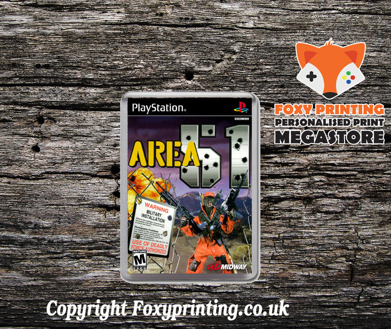 Area 51 - PS1 Playstation 1 Game Inspired Retro Gaming Magnet