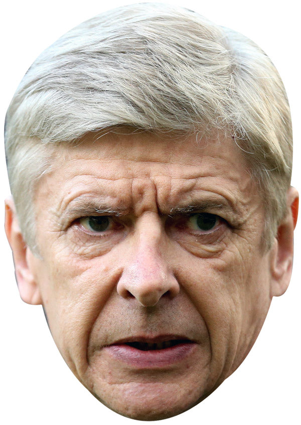 ARSENE WENGER JB - Footballer Fancy Dress Cardboard Celebrity Party Face Mask