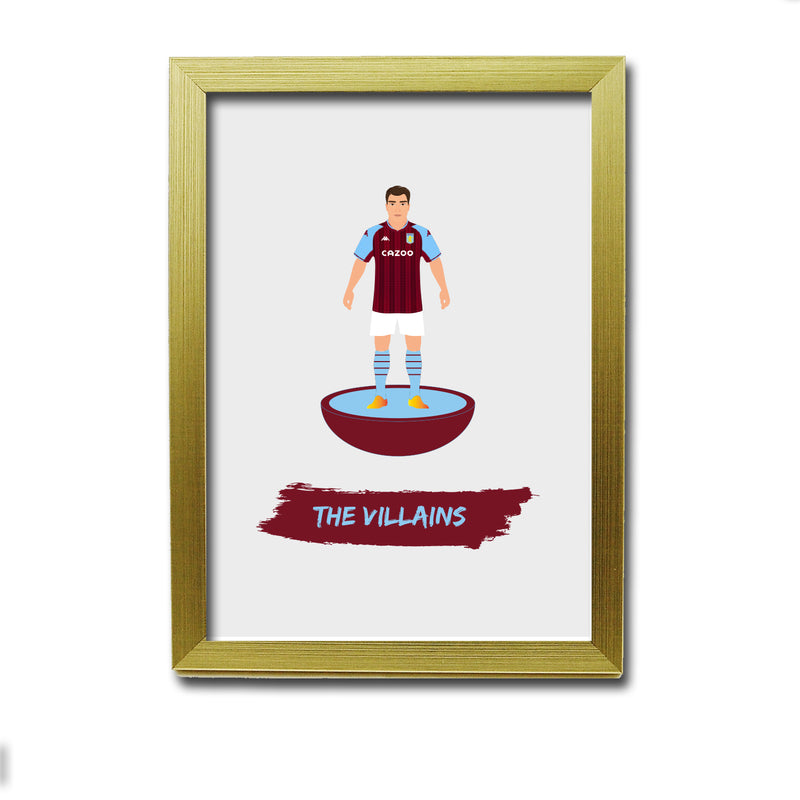 Aston Villa Football Club gift - The Villains - Tiny Men Big Balls Poster